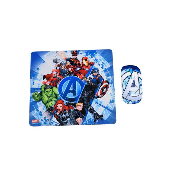 Kit MousePad + Mouse Marvel Inalámbrico (Avengers)