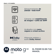 Cargar imagen en el visor de la galería, SMARTPHONE MOTOROLA G54 5G AZUL 8+256GB