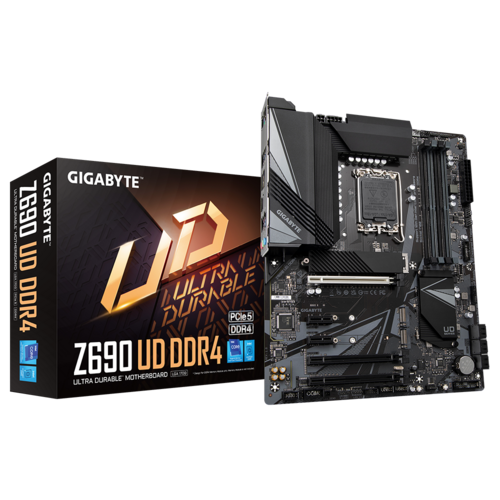 Placa madre Gigabyte, LGA 1700, soporte 12ava-13ava gen Intel, PCI 4.0, DDR4, Q Flash Plus, 2.5Gbe LAN