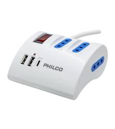 Extensión de Escritorio Philco, AC, USB, USB-C Carga Rápida