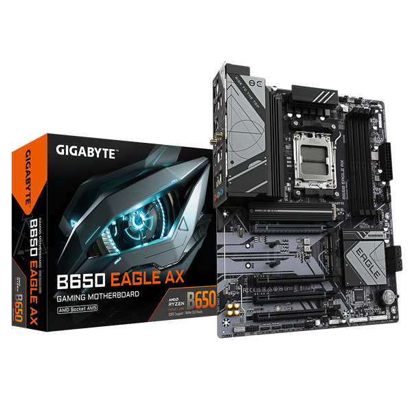 Placa Madre Gigabyte B650 EAGLE AX (AM5, DDR5 4400/7600MHz, M.2 x3, ATX)