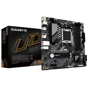 Placa madre Gigabyte, AM5, micro ATX, DDR5, PCI 4.0, 2 DIMM (Up to 8000Mhz), PCIe EZ-Latch, Q Flash Plus