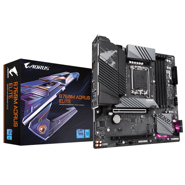 Placa Madre Gigabyte B760M AORUS ELITE (LGA1700 DDR5 4000/7600MHz, M.2, microATX)