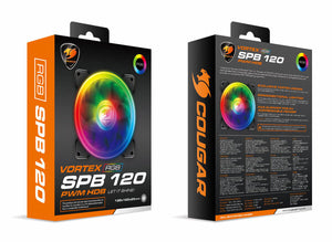 Ventilador de Gabinete COUGAR VORTEX RGB SPB 120, 3 FAN