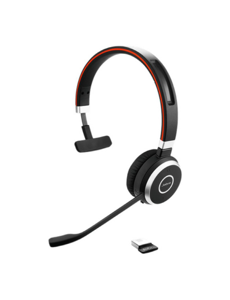 Audífono Jabra Evolve 65SE Mono USB Inalámbrico, CABLE USB-A, DONGLE USB-A, BLUETOOTH