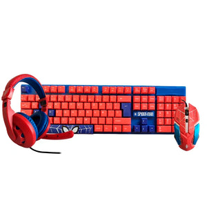 Kit Gamer Disney Spider-Man, Teclado, Mouse, Audífonos