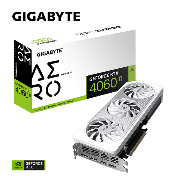 Tarjeta de Video Gigabyte GeForce RTX™ 4060 Ti AERO OC 8G