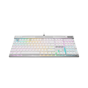 Corsair Teclado Mecánico-Óptico Gamer K70 PRO RGB Optical-Mechanical Gaming Keyboard with PBT DOUBLE SHOT PRO Keycaps (ENG) WHITE