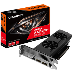 Tarjeta de Video Gigabyte Radeon RX 6400 (D6 Low Profile de 4GB GDDR6)