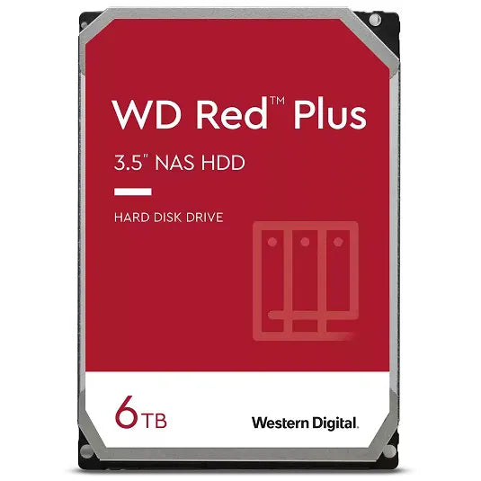 Western Digital Disco Duro Para Nas Wd Red™ Plus, 6Tb, 3.5″ Sata 6Gb/S, 5400 Rpm