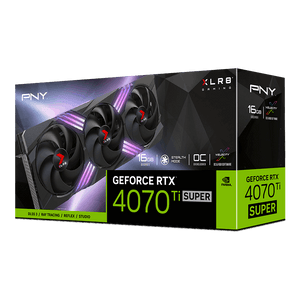 Tarjeta de video PNY GeForce RTX 4070 Ti SUPER XLR8 Gaming VERTO EPIC-X RGB de 16GB GDDR6X