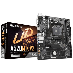 Placa Madre Gigabyte A520M K V2 (AM4, DDR4 2133/5100MHz, M.2, microATX)