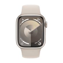 Cargar imagen en el visor de la galería, Apple Watch S9 GPS aluminio blanco estrella 41mm Correa deportiva blanco estrella talla S/M