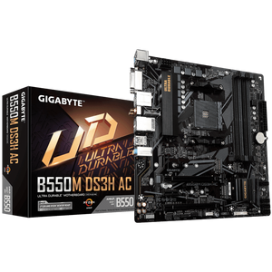 Placa Madre Gigabyte B550M DS3H AC (AM4, DDR4 2133/4733MHz, M.2 x2, ATX)