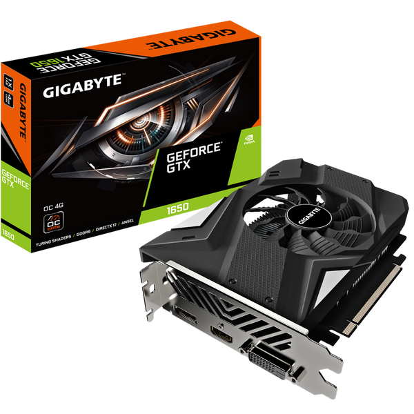 Tarjeta de Video GIGABYTE GeForce GTX 1650 D6 OC 4G, GDDR6, 128-bit, PCI-e 3.0