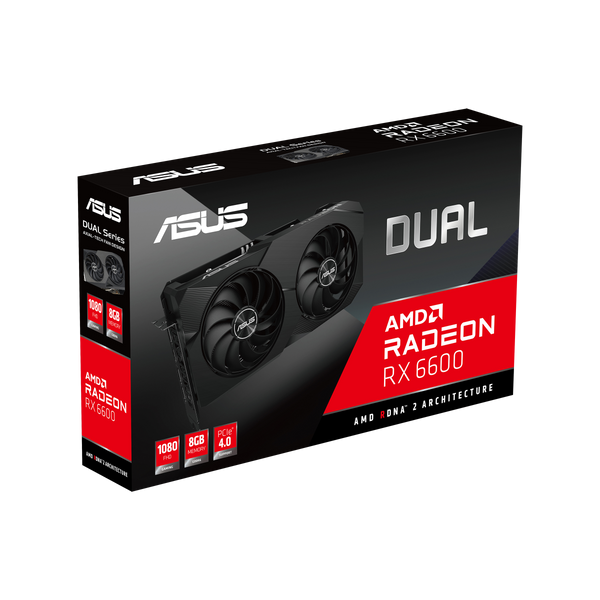 Tarjeta de Video ASUS Dual Radeon RX 6600 V2 8GB GDDR6