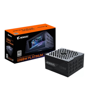 Fuente de Poder Gigabyte AORUS P1200W de 1200W (Pantalla LCD, Full Modular, Certificado 80+ Platinum, ATX)