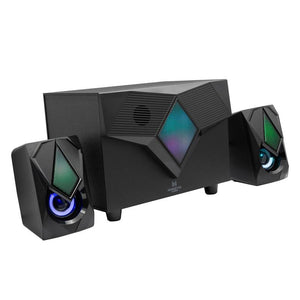 Subwoofer Monster Games Burst 2.1, 7 Luces de Color, Conexión Jack 3.5mm y USB, 10W