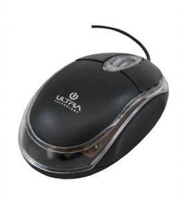 MOUSE OPTICO ULTRA USB NEGRO TRANSPARENTE