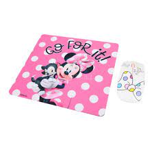 Kit Mouse Inalambrico + Mouse Pad Disney Minnie