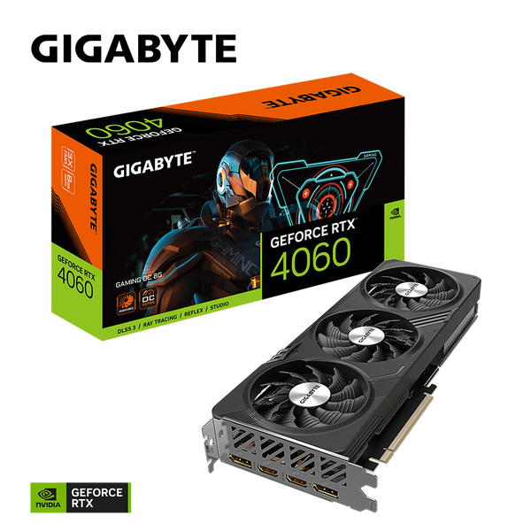 Tarjeta de Video GIGABYTE GeForce RTX 4060 GAMING OC, 8GB GDDR6, 128-bit, PCI-e 4.0