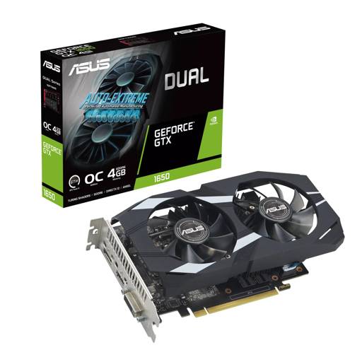 Tarjeta de Video Asus DUAL GTX 1650 OC EVO, 4GB GDDR6, 128-bit, PCI-e 3.0