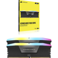 Cargar imagen en el visor de la galería, Memoria RAM Corsair Vengeance RGB DDR5, 32 GB(2x16GB), 5200 MT/s, CL40, Black