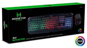 Kit Monster Crew Initiation, Mouse + Teclado Gamer, 1000 DPI, Teclado Iluminado