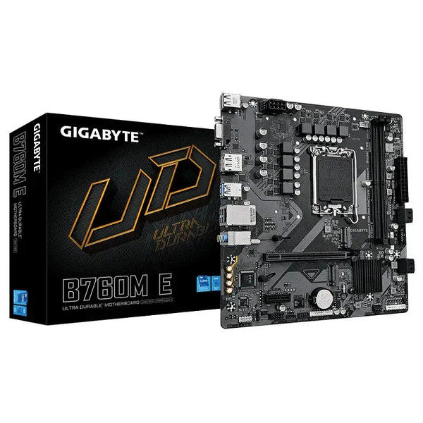 Placa Madre Gigabyte B760M E (rev.1.0), LGA1700, 2xDDR5, 4xSATA, M.2, VGA, HDMI, DP, Micro ATX