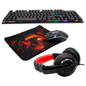 Combo Monster Mouse + Teclado + Audífonos Kit Crew Insertion 29MTGK4125