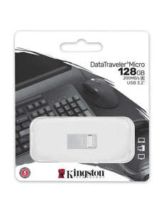 Pendrive Kingston DataTraveler Micro, 128GB, USB 3.2 Gen 1, Metal