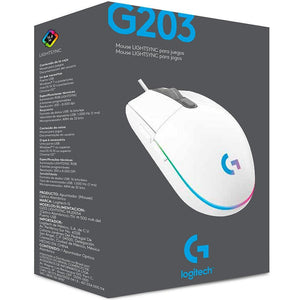 Mouse Gamer Logitech G203 Lightsync White