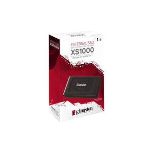 Unidad SSD Externa Kingston 2TB XS1000 1050/1000/MB/S Negro Cable USB-C USBA