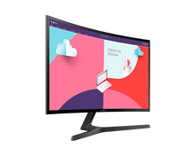 Cargar imagen en el visor de la galería, Monitor Curvo Samsung de 27”, FullHD, 75HZ, Panel VA, VGA, HDMI, FreeSync, Certificado TUV