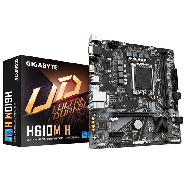 Placa Madre GIGABYTE H610M H, Socket LGA 1700, DDR5, 2x M.2, Micro-ATX