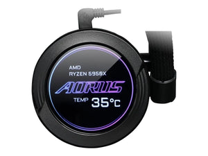 Regriferación Líquida Aorus WaterForce X 280, LCD Circular, RGB Fusion 2.0, Ventiladores 140mm ARGB