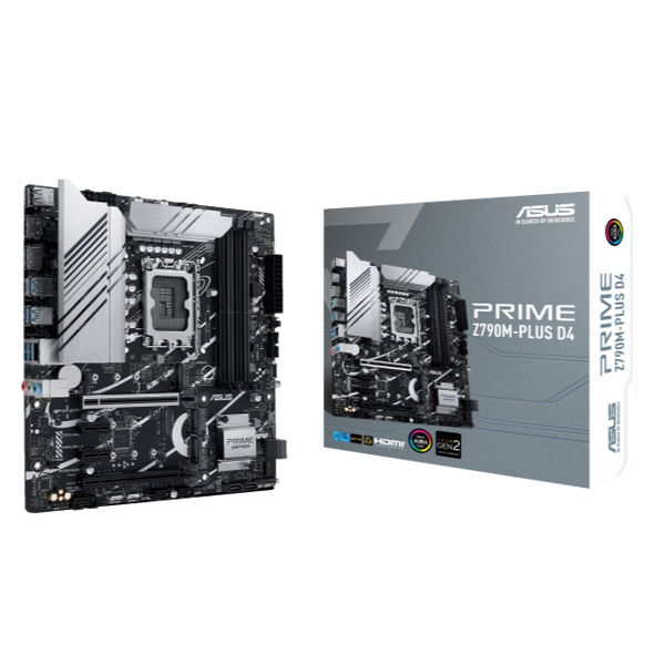 Placa Madre Asus PRIME Z790M-PLUS D4 (LGA1700, DDR4 2133/5333MHz, M.2 x3, microATX)