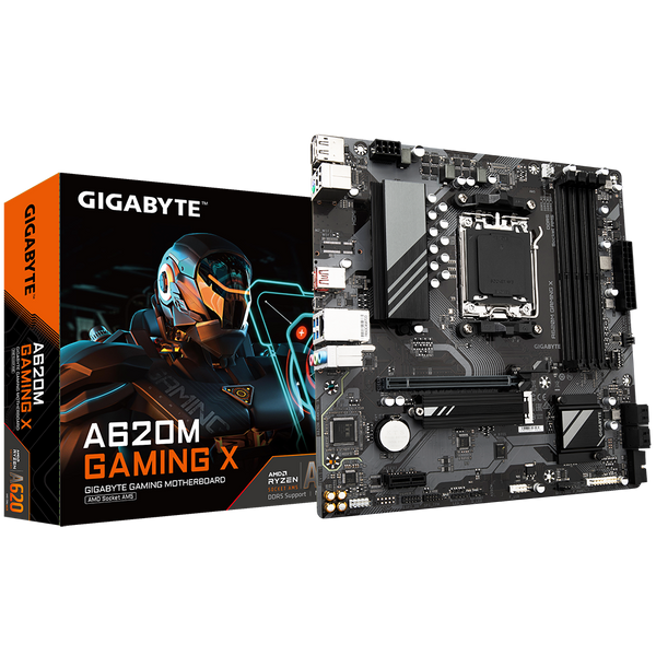 Placa Madre Gigabyte A620M GAMING X, Socket AM5, DDR5, Factor m-ATX, PCIe 4.0