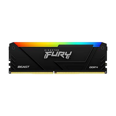 Memoria RAM Kingston Fury Beast RGB, DDR4, 16GB 3200MT/s, Intel XMP 2.0, AMD