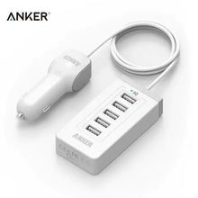 Cargar imagen en el visor de la galería, Cargador para Automóvil Anker, 5 Puertos USB, Blanco, A2311