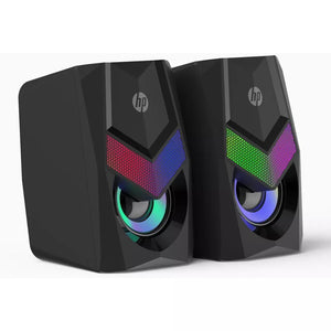 Parlantes Gamer HP Dhe-6000 para PC (RGB, 3.5 mm jack, USB, Negro)