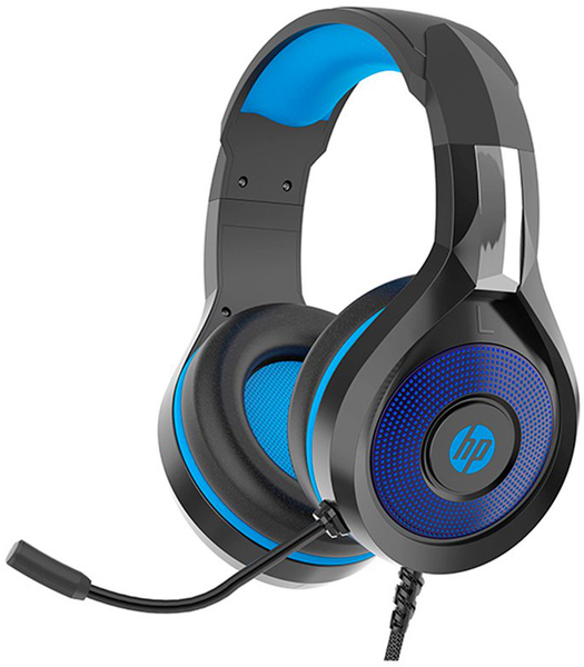 Audífonos Gamer HP DHE-8010, LED, Jack 3.5mm, USB, Negro/Azul