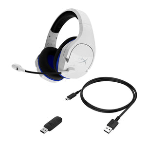 Audífonos Gamer HyperX Cloud Stinger Core, Wireless USB, Over-Ear, Blanco