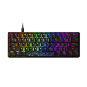 Teclado Gamer Mecánico HyperX Alloy Origins 60%, Switches Red, RGB, PBT, Layout Inglés, USB-C