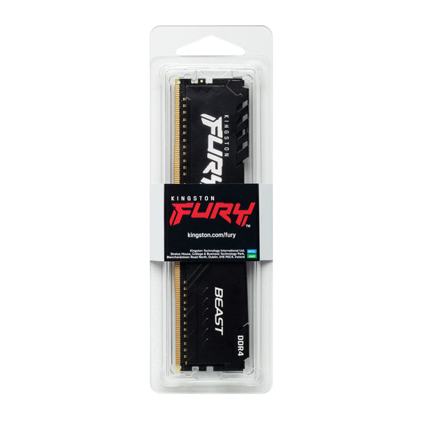 Memoria Ram DDR4 8GB 2666MHz Kingston FURY Beast Black DIMM, Non-ECC, CL16