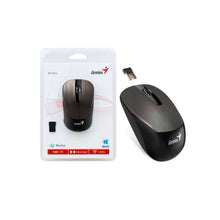 Cargar imagen en el visor de la galería, Mouse Inalámbrico Genius NX-7015, 3 Botones, 1.600 DPI, Receptor USB, Negro/Chocolate