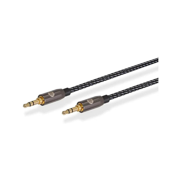 Cable audio HP auxiliar Macho - Macho 1.5 metros HP030GB - Plateado