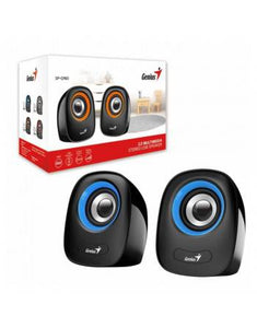 Parlantes Genius SP-Q160, 6W, USB 2.0, Jack 3.5mm, Negro/Azul