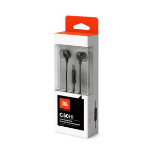 Audífono JBL C50HI, Wired, In-Ear, Black