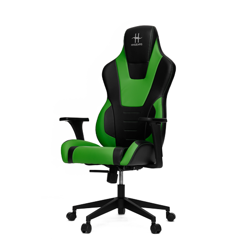 Silla Gamer Profesional HHGears XL 300 Gaming Series Black Green, Soporta hasta 150kg